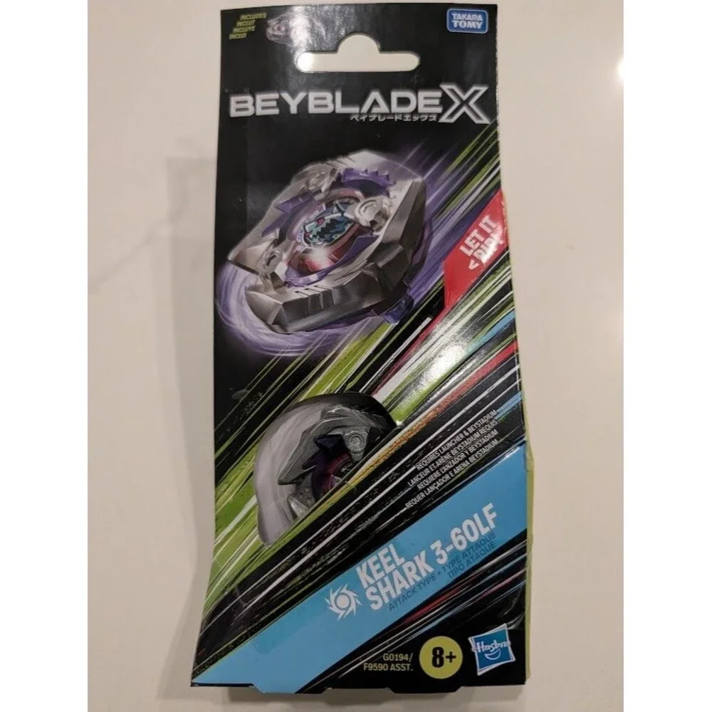 Beyblade X Keel Shark 3-60LF Booster Pack Set with Attack Type Battling Top NEW